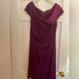 Donna Karan New York size 10 plum crepe dress